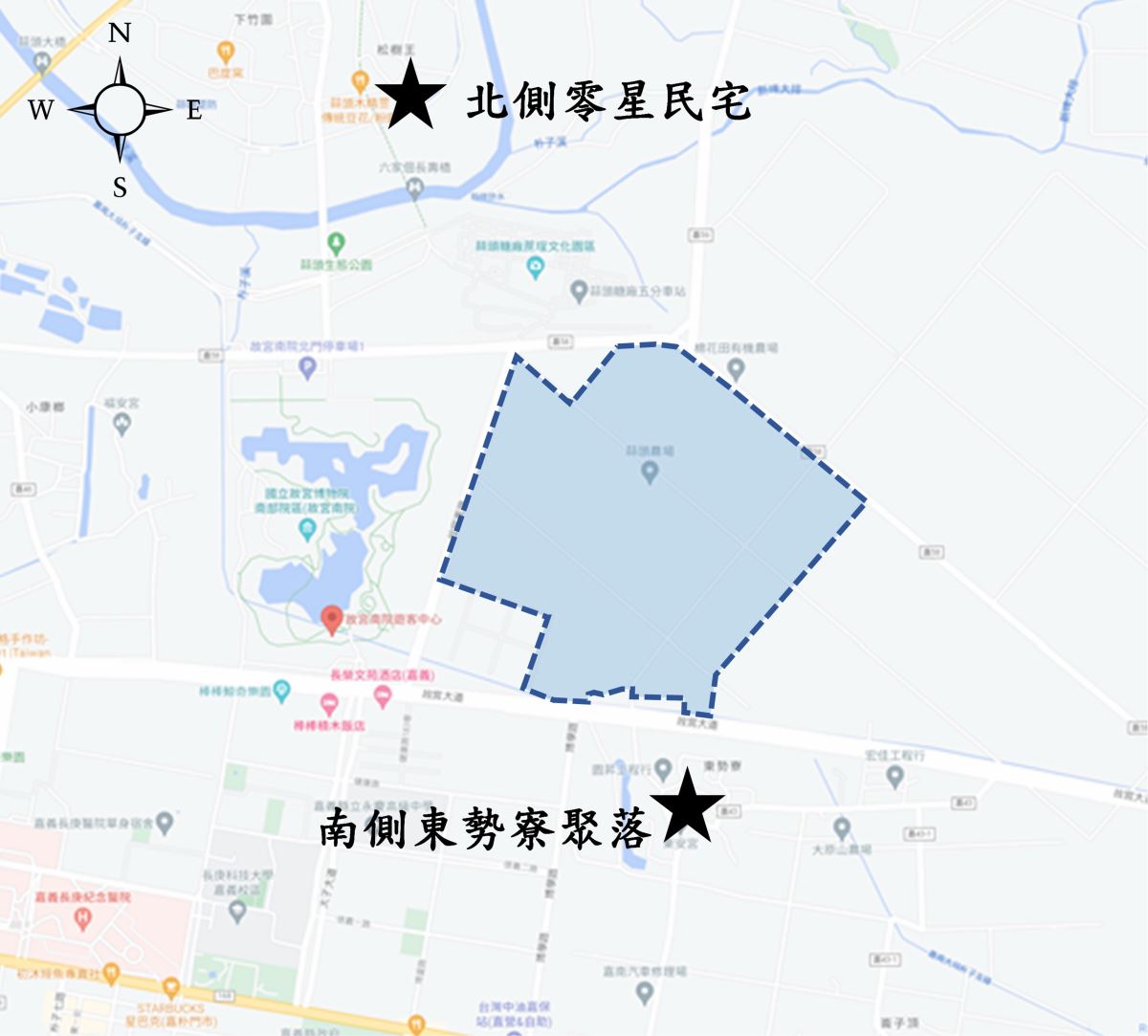 嘉義園區環境影響評估環境振動監測位置圖