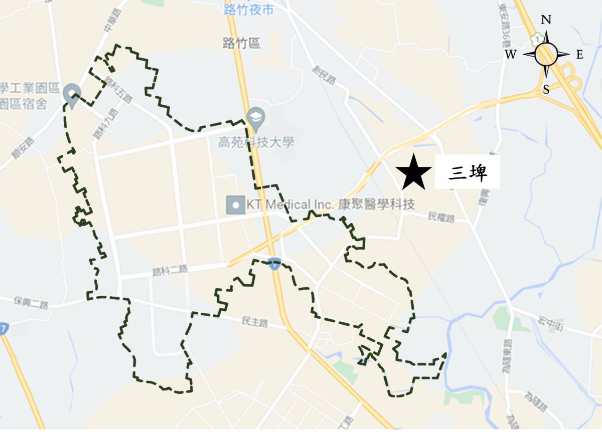 高雄園區環境影響評估環境振動監測位置圖