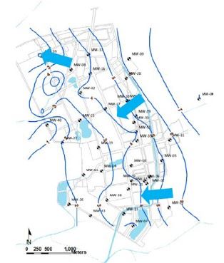 臺南園區地下水流向趨勢圖