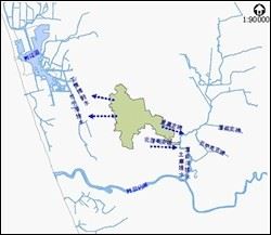 高雄園區地面水文環境圖
